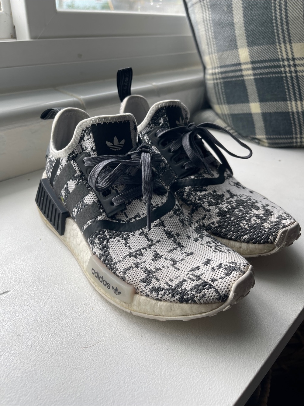 adidas Black & White Patterned NMD R1 Sneakers